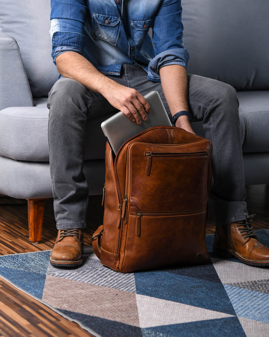 Grain Buffalo Leather Backpack
