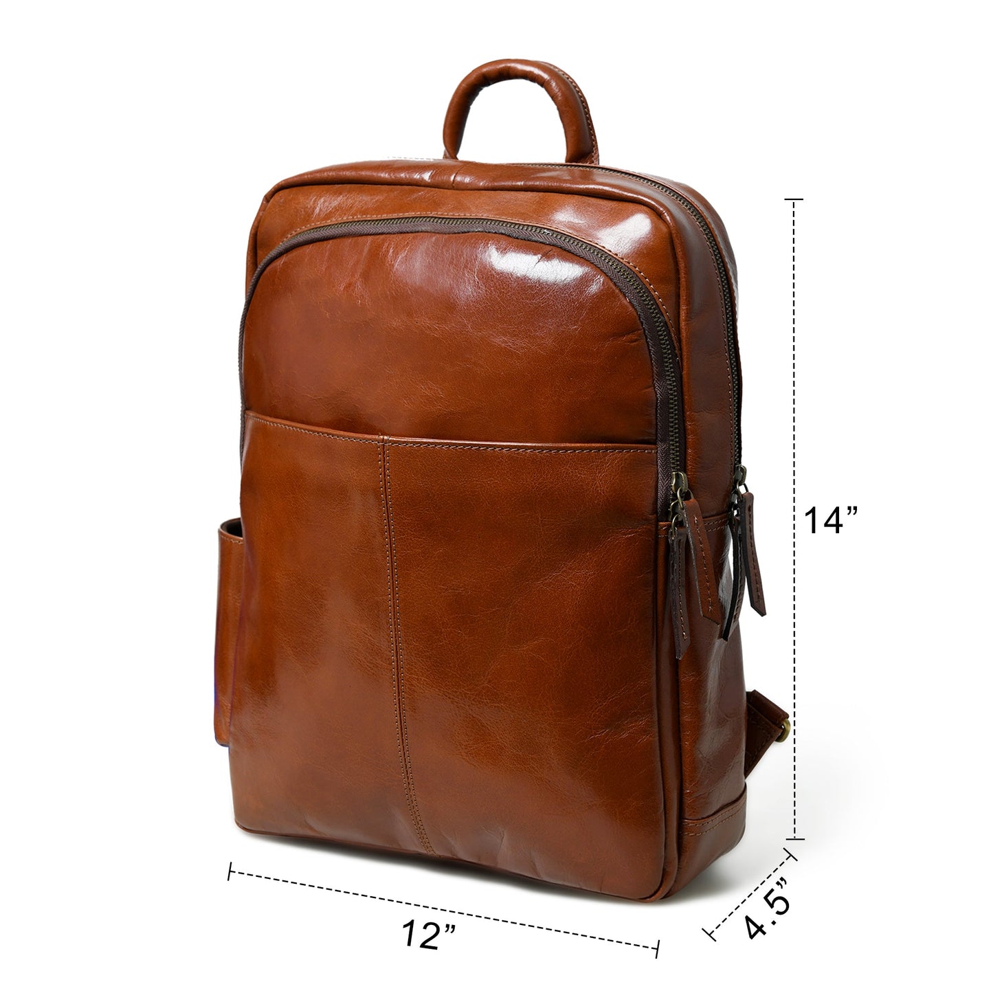 Italian Leather Backpack, Tan