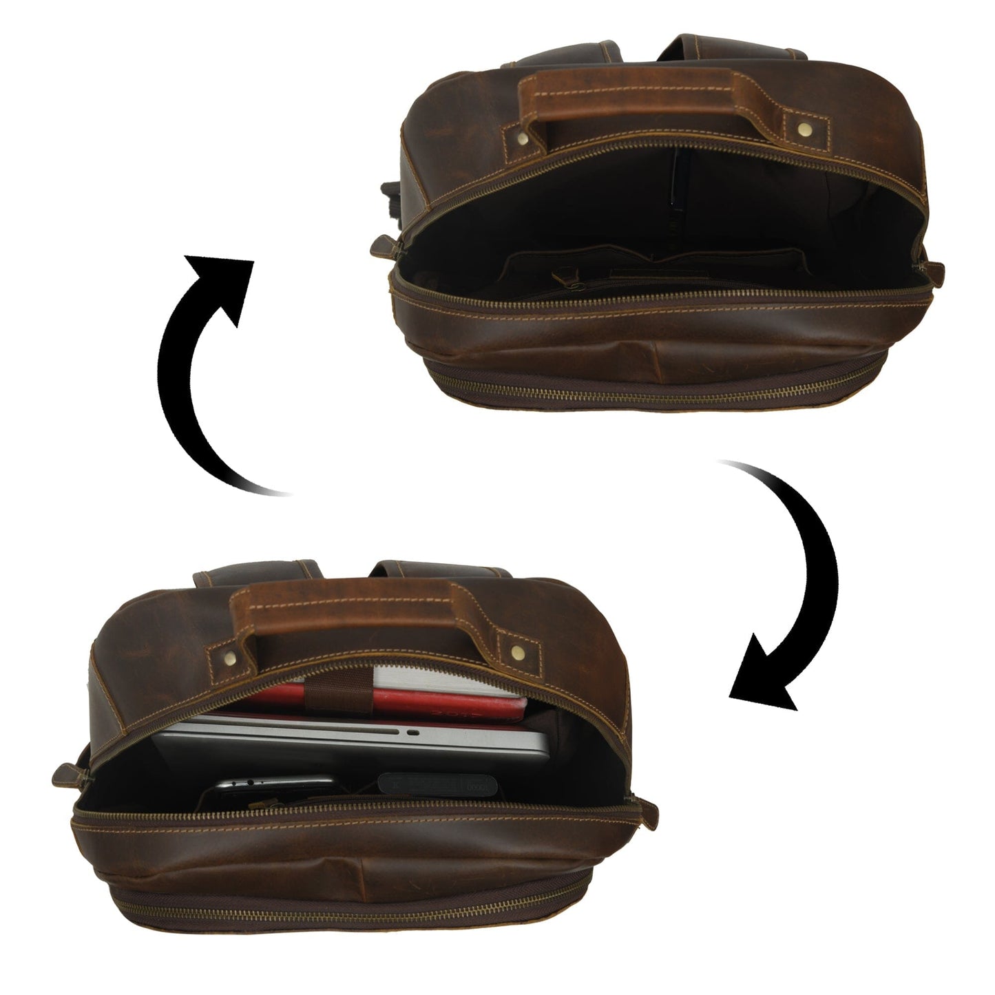 Cambridge Unisex Buffalo Leather Backpack