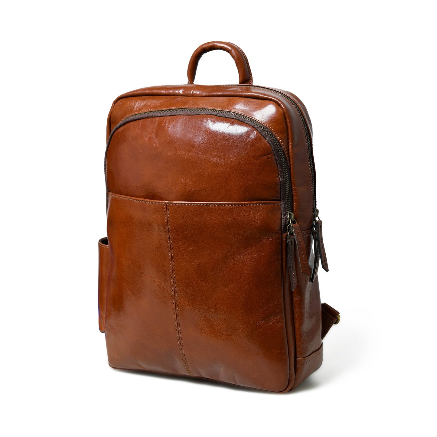 Italian Leather Backpack, Tan