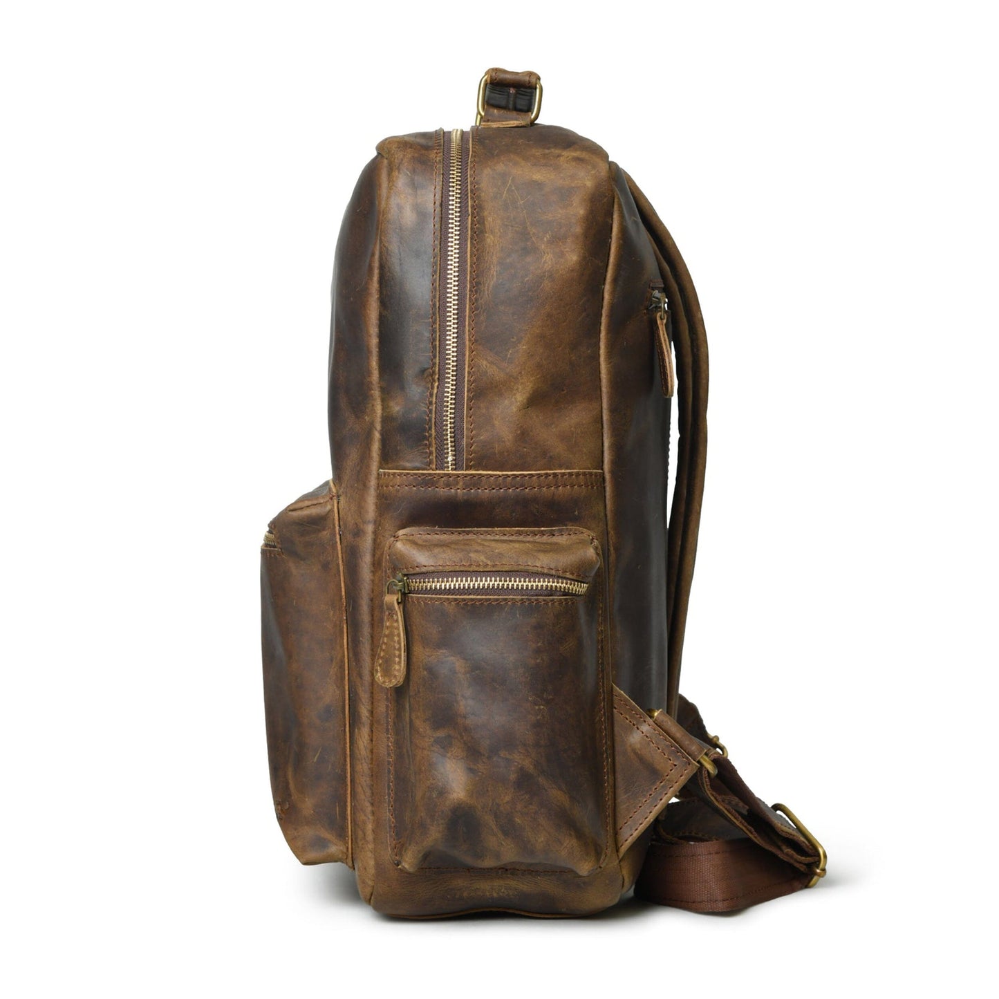 Handcrafted buffalo leather backpack