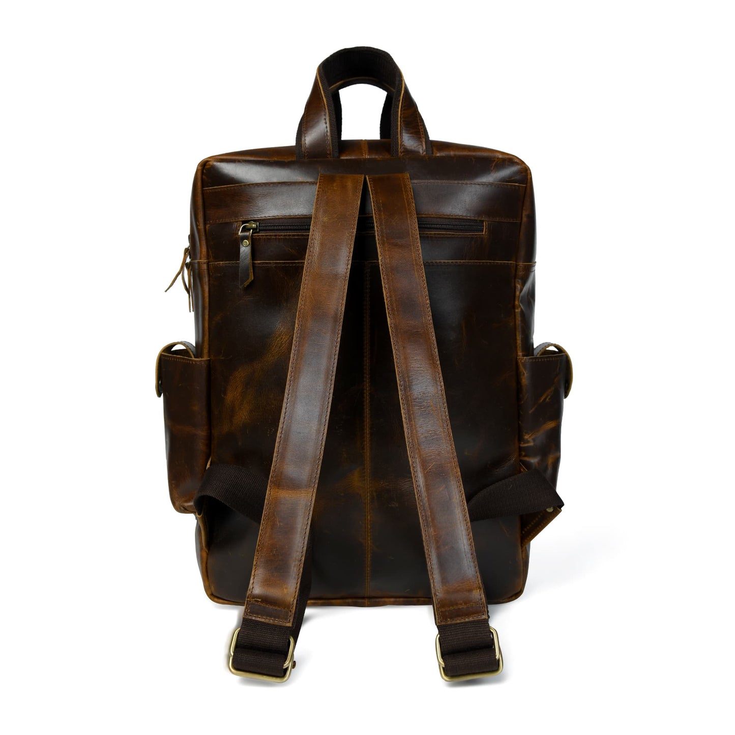Olvri Prime Multi-Pocket Leather Backpack