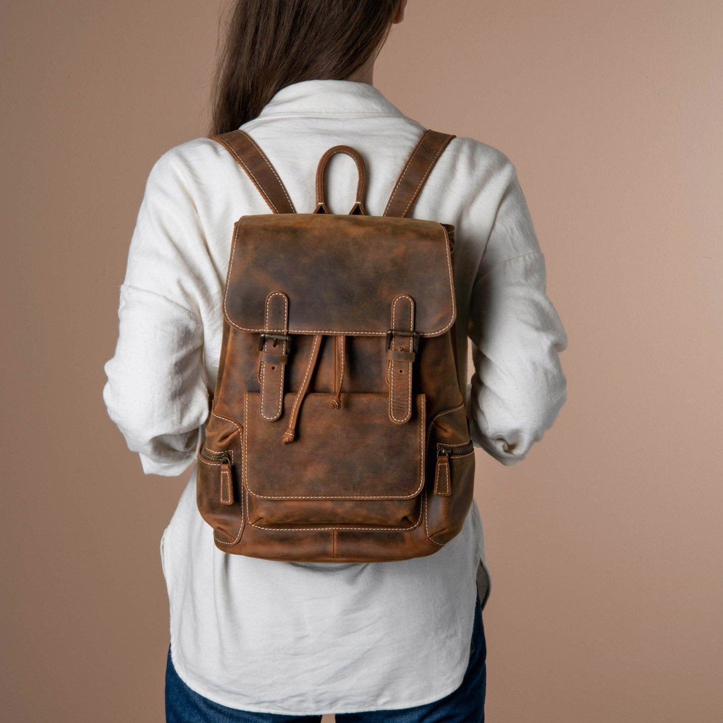 Retro-inspired backpack