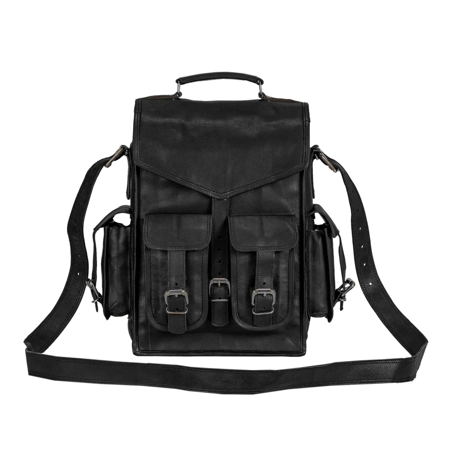 Olvri Convertible Goat Leather Backpack & Messenger
