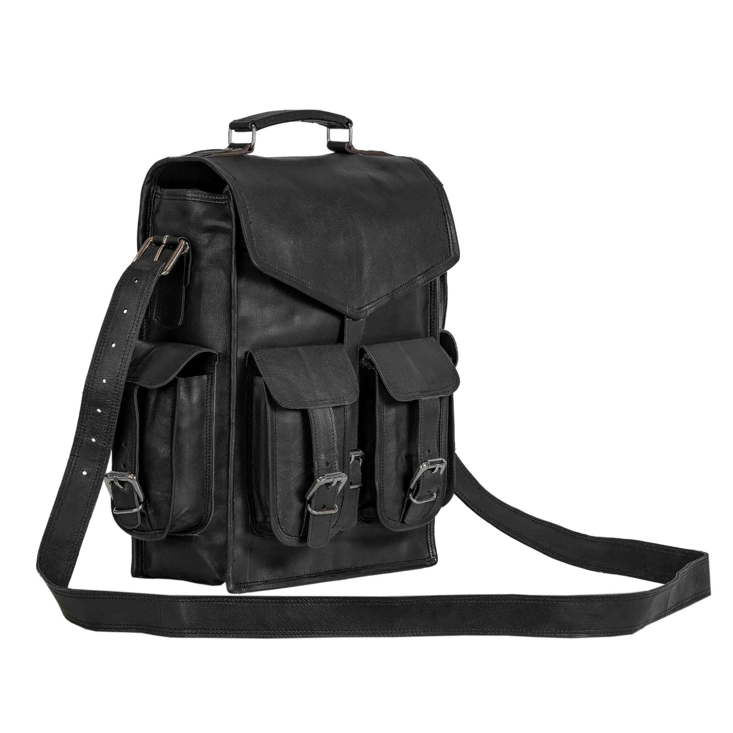 Olvri Convertible Goat Leather Backpack & Messenger
