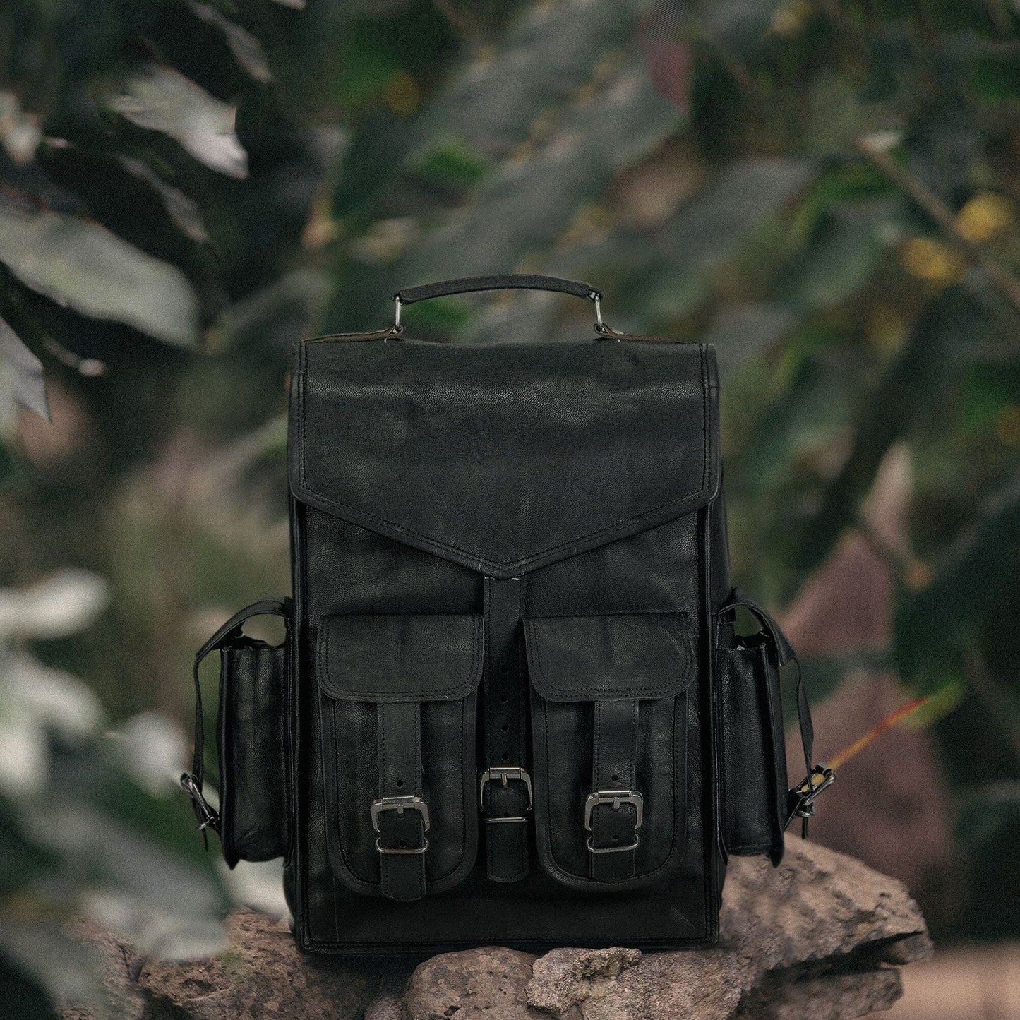 Olvri Convertible Goat Leather Backpack & Messenger