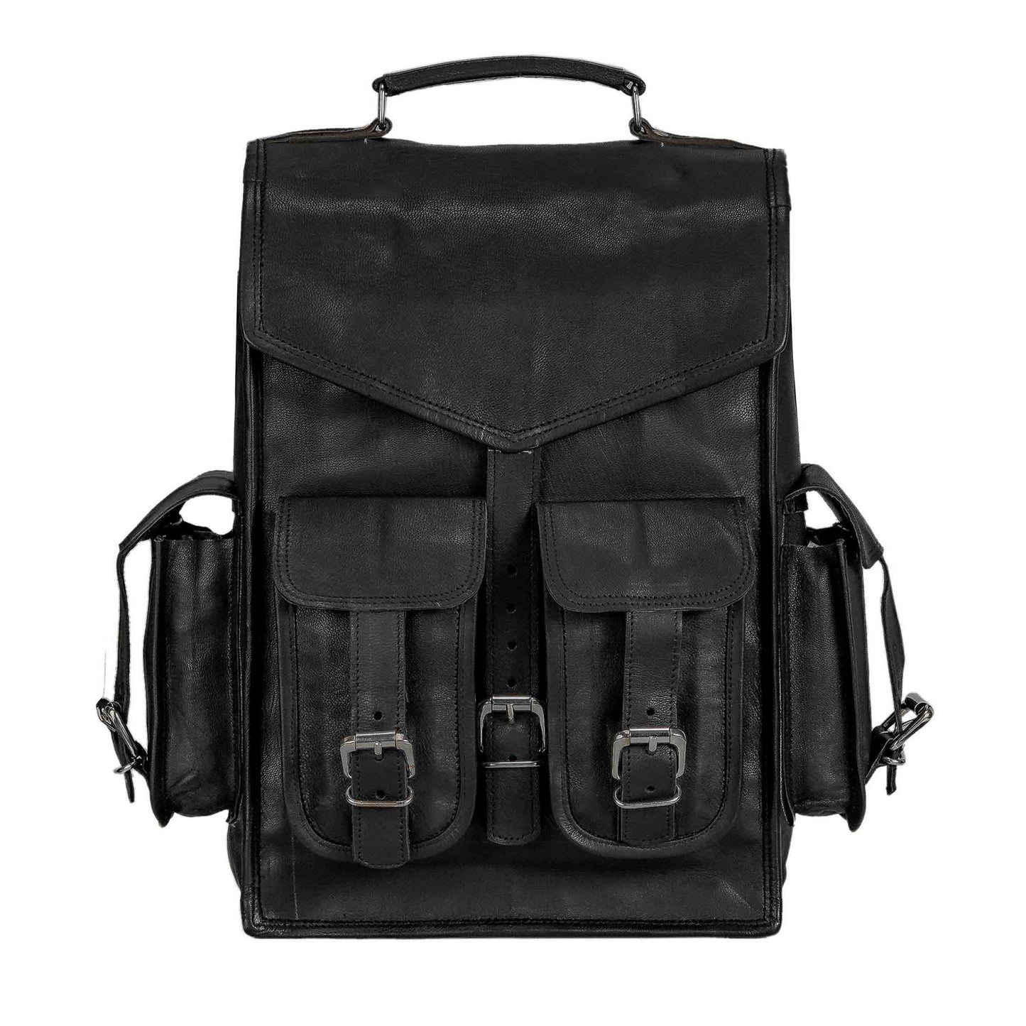 Olvri Convertible Goat Leather Backpack & Messenger
